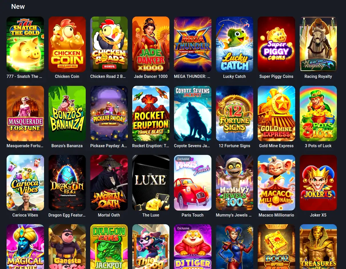 Overzicht spelaanbod Lucky Twice online casino met slots en live tafels